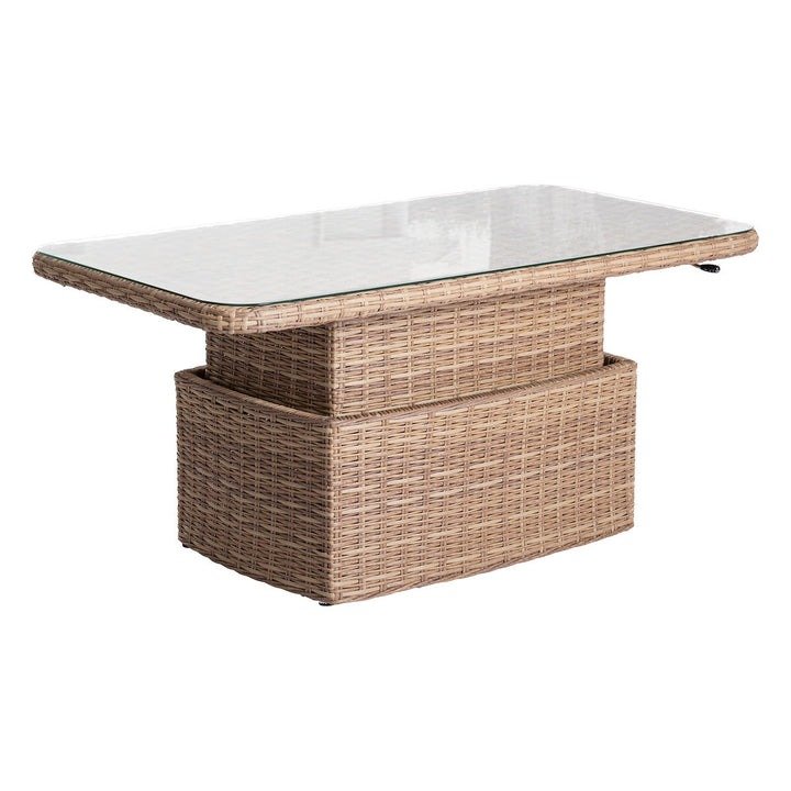 00W085295A_1 Table basse de jardin rectangulaire relevable - Salon de jardin BORA – Image 1