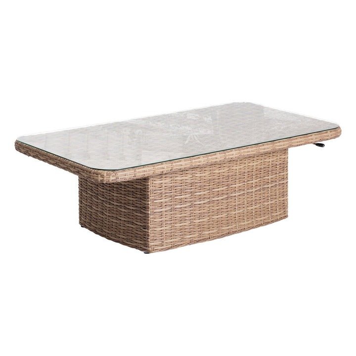 00W085295B_1 Table basse de jardin rectangulaire relevable - Salon de jardin BORA – Image 2