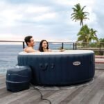 Spa Gonflable Bleu Marine 4 places + Couverture thermique – Image 3