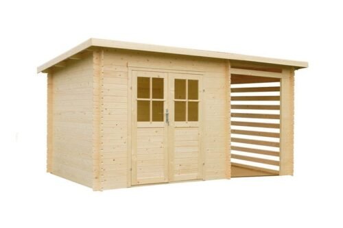 Abri de Jardin Bois KATYA – 4,44 + extension 3 m² – Image 3