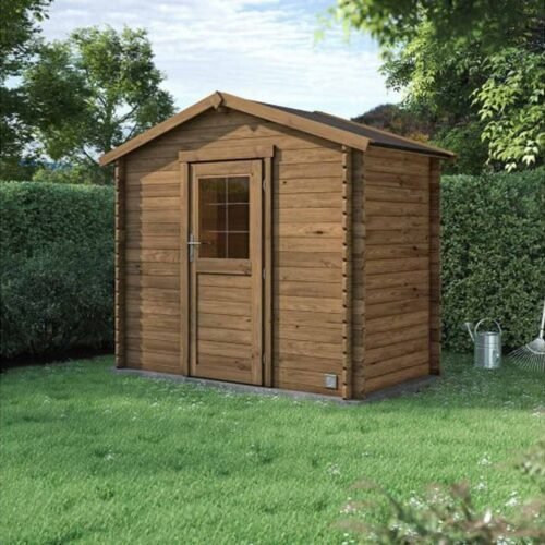 Abri de jardin NICO en bois traité - 2,8m² - 248x148cm – Image 1