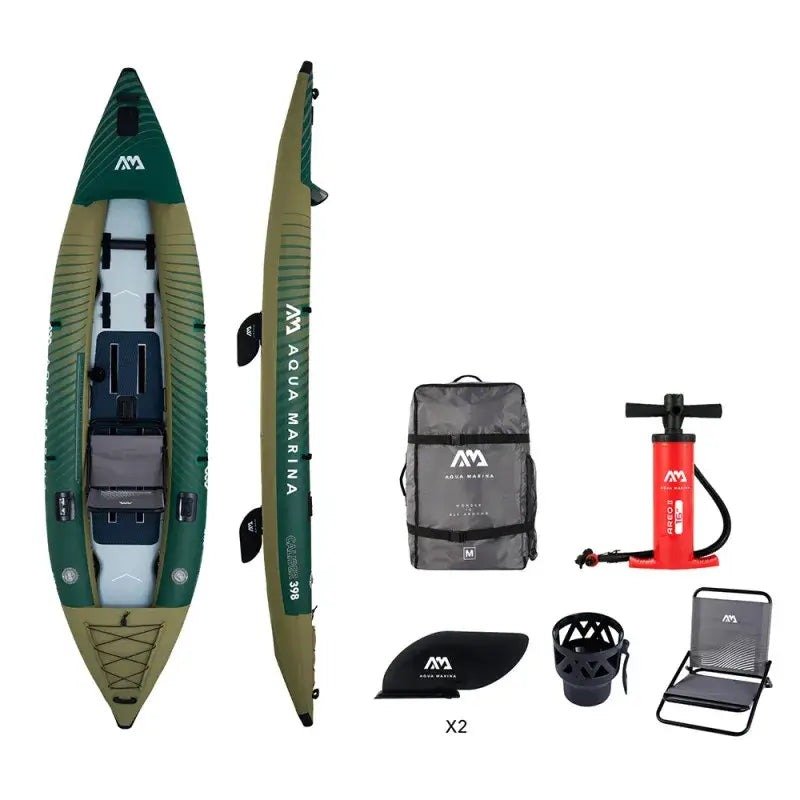 PE2 Kayak Gonflable Caliber Pêche Aqua Marina pour 2 personnes – Image 1