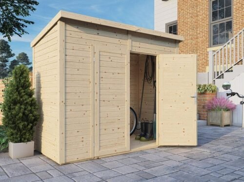Abri de jardin en bois - 2.8m² - 244 x 121cm – Image 1