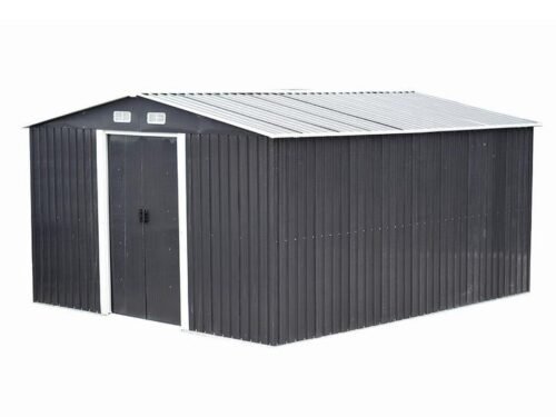 Abri de Jardin en Acier Galvanisé Gris 12,5 m² – Image 3