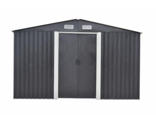 Abri de Jardin en Acier Galvanisé Gris 12,5 m² – Image 4