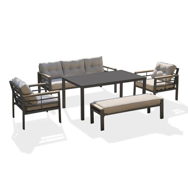ca4_1 Salon de jardin CAYENNE aluminium anthracite DCB Garden 7 personnes – Image 3