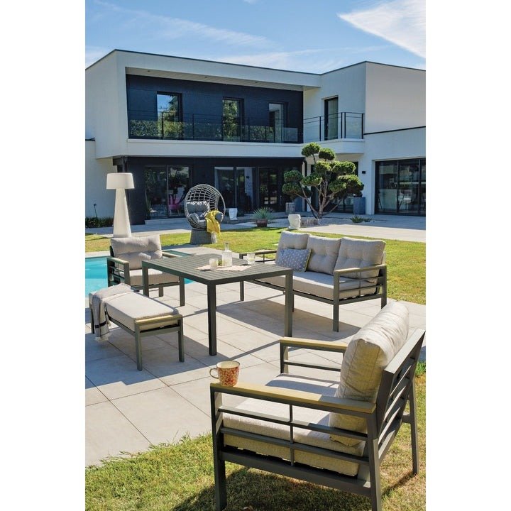 ca5_1 Salon de jardin CAYENNE aluminium anthracite DCB Garden 7 personnes – Image 2