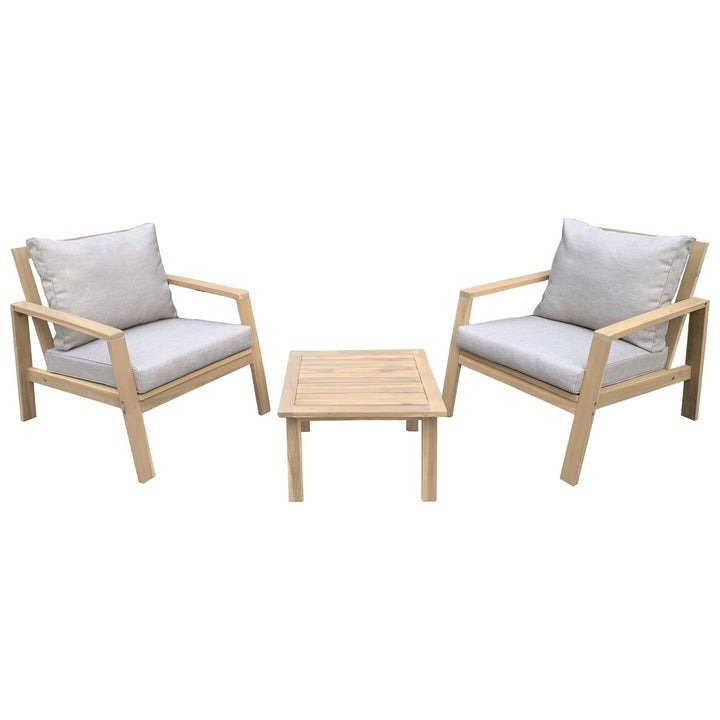 cd3d6971ca0ecd9eb940650c4497e3e2 Salon de jardin en acacia - 2 places – Image 2