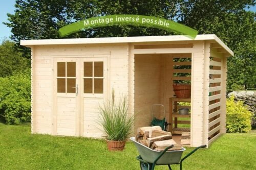 Abri de Jardin Bois KATYA – 4,44 + extension 3 m² – Image 2