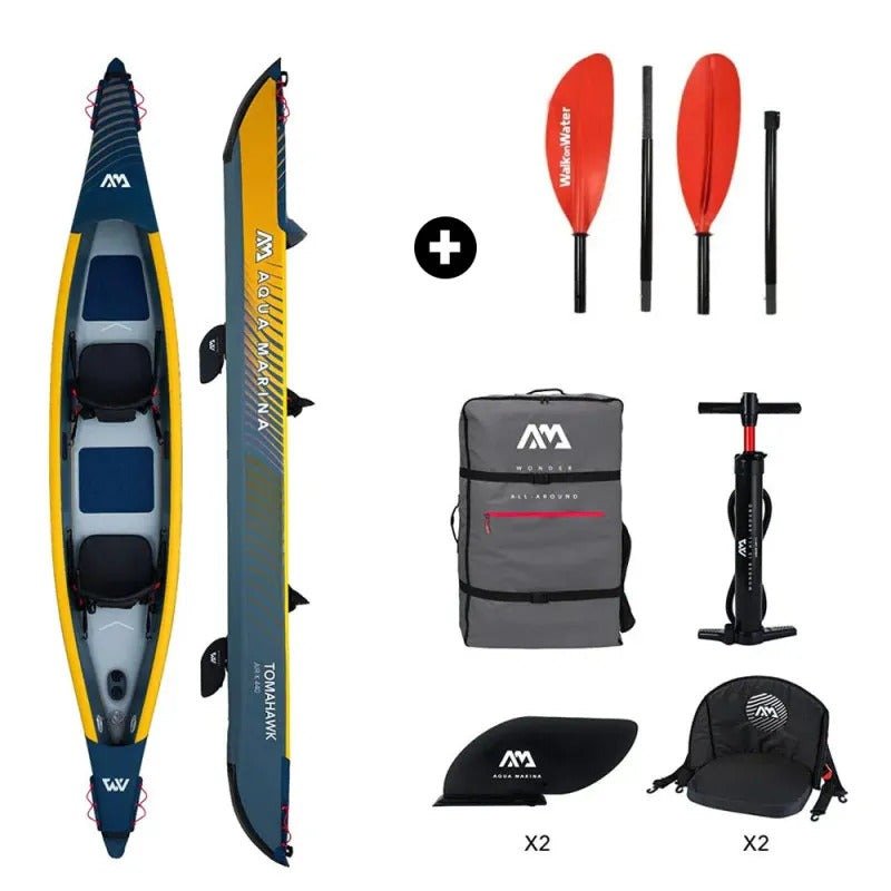 pack-kayak-gonflable-aqua-marina Kayak Gonflable Aqua Marina Tomahawk AIR-K pour 2 personnes – Image 1
