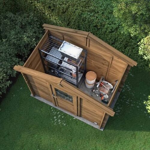 Abri de jardin NICO en bois traité - 2,8m² - 248x148cm – Image 2